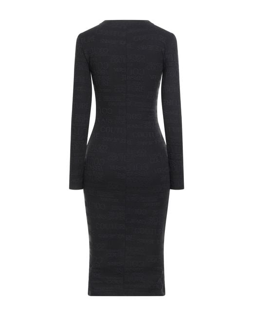 Versace Jeans Couture Black Midi Dress