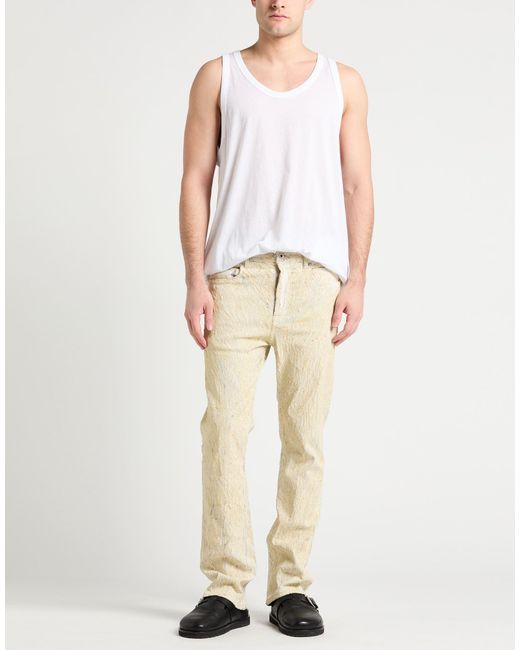 Rick Owens Natural Pants Cotton, Polyester, Rubber for men