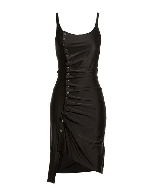 Rabanne Black Mini Dress Viscose, Elastane