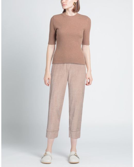 ALESSIA SANTI Natural Sand Pants Cotton, Viscose
