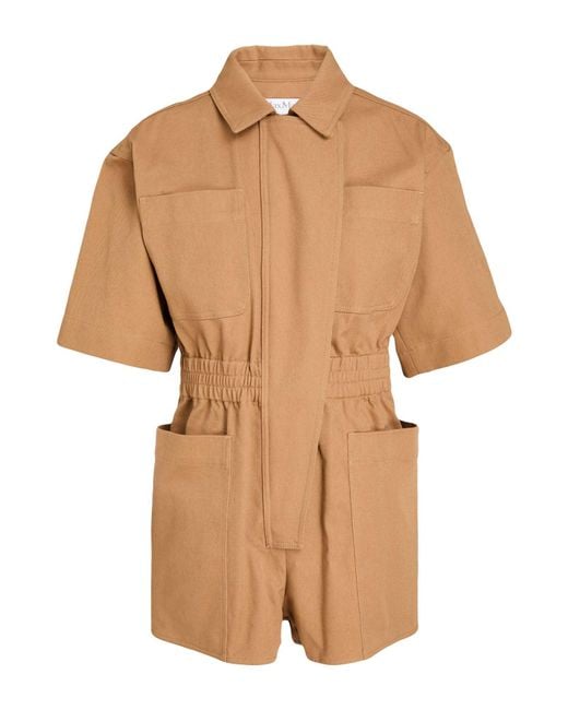 Max Mara Natural Camel Playsuit Cotton