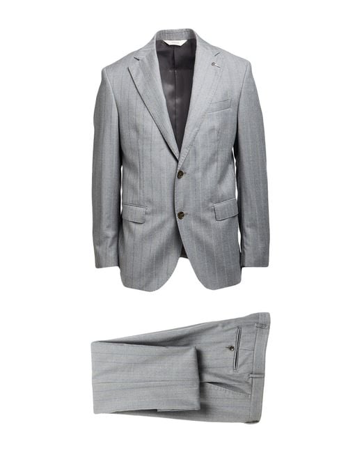 Paoloni Gray Suit Virgin Wool for men