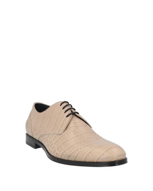 Dolce & Gabbana White Lace-Up Shoes Calfskin for men