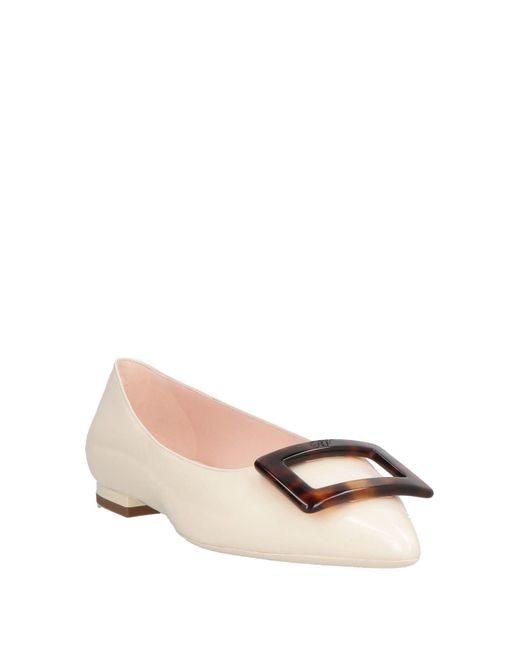 Roger Vivier Natural Ballet Flats