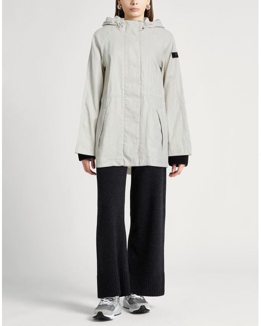 Peuterey Gray Coat Linen
