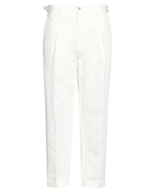 Briglia 1949 White Pants Cotton, Linen for men