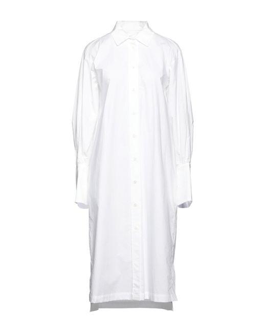 ODEEH White Midi Dress