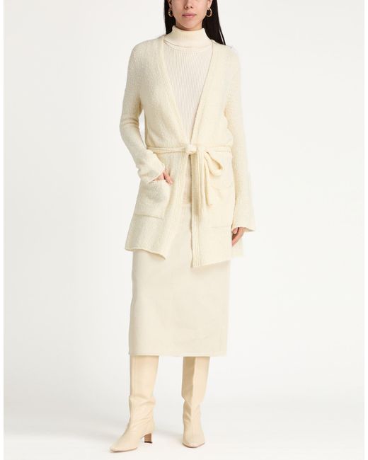 Roberto Collina Natural Cream Cardigan Merino Wool, Silk