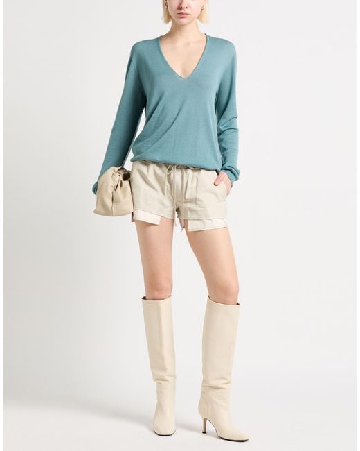 Rick Owens Blue Sweater Virgin Wool
