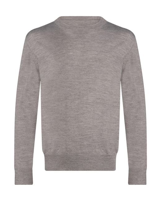 MM6 by Maison Margiela Gray Sweater Virgin Wool, Acrylic for men