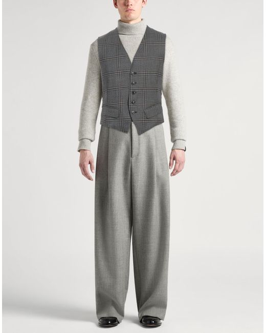 Brian Dales Gray Tailored Vest Wool for men