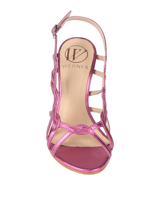 Werner Pink Sandals Leather