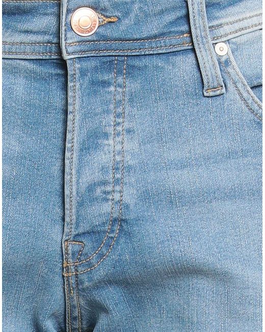 Jack & Jones Blue Jeans Cotton, Polyester, Recycled Cotton, Elastane for men