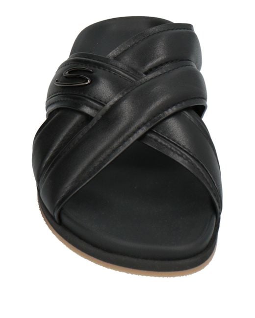 Santoni Black Sandals for men