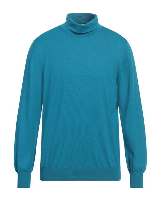 Lardini Blue Turtleneck Wool for men