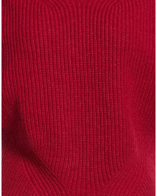 Semicouture Red Turtleneck Wool, Polyester