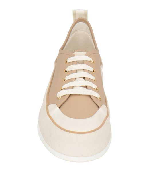 Max Mara Natural Sneakers Leather