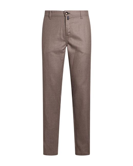 Luigi Borrelli Napoli Gray Pants Wool for men