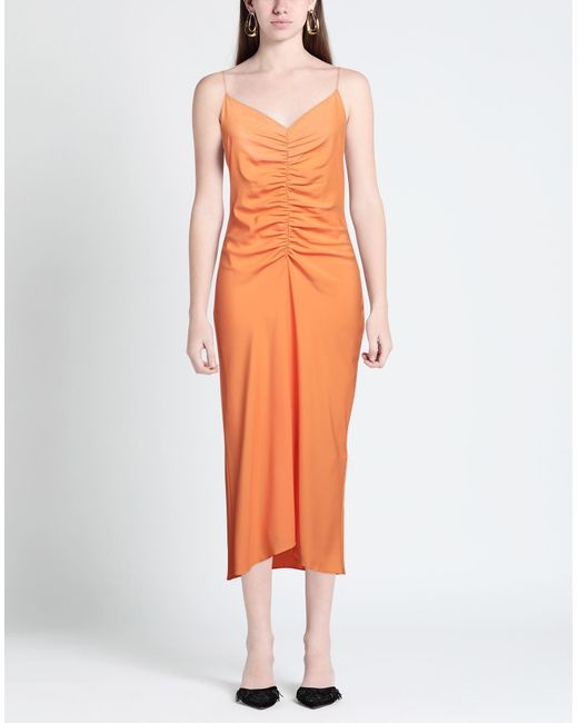 Designers Remix Orange Midi-Kleid