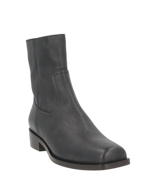 Aquazzura Black Dark Ankle Boots Calfskin