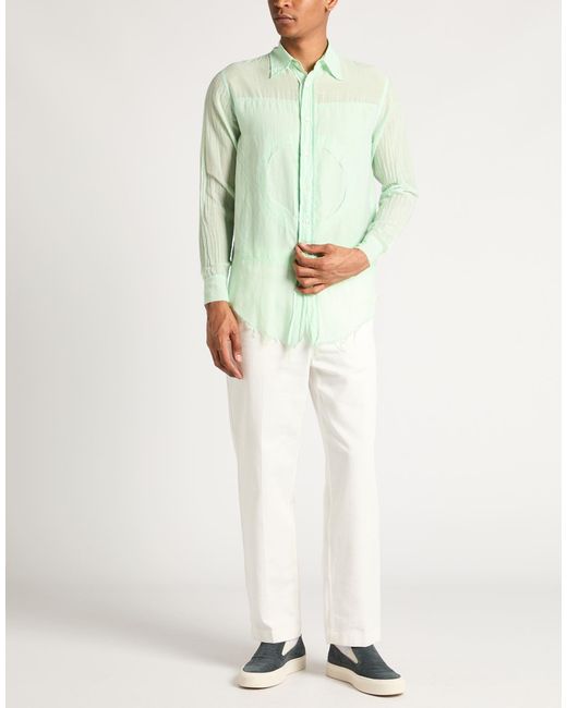 Edward Cuming Green Light Shirt Cotton, Silk for men