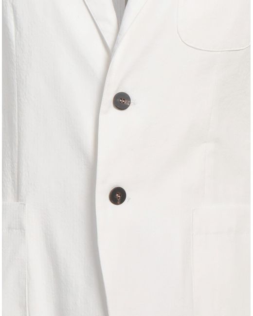 Messagerie White Blazer Cotton, Elastane for men