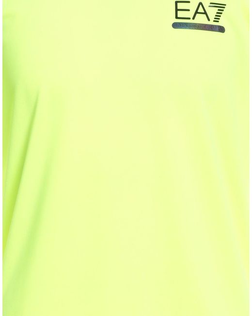 EA7 Yellow T-Shirt Polyester for men