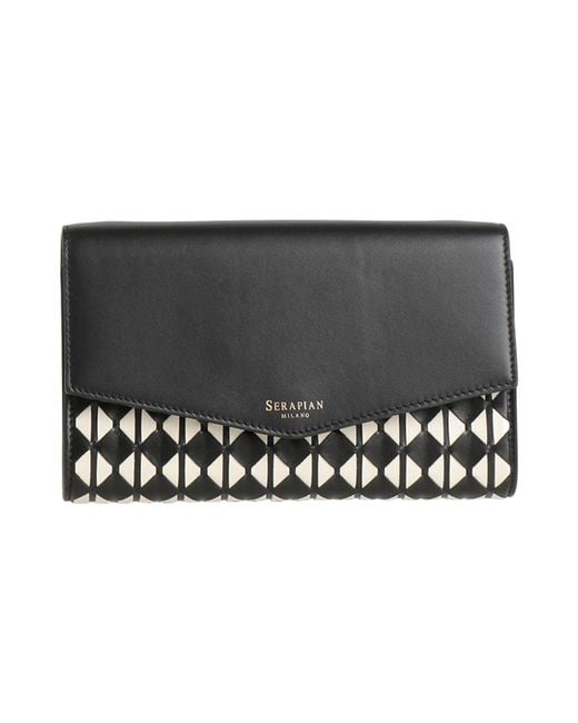 Serapian Black Handbag Leather
