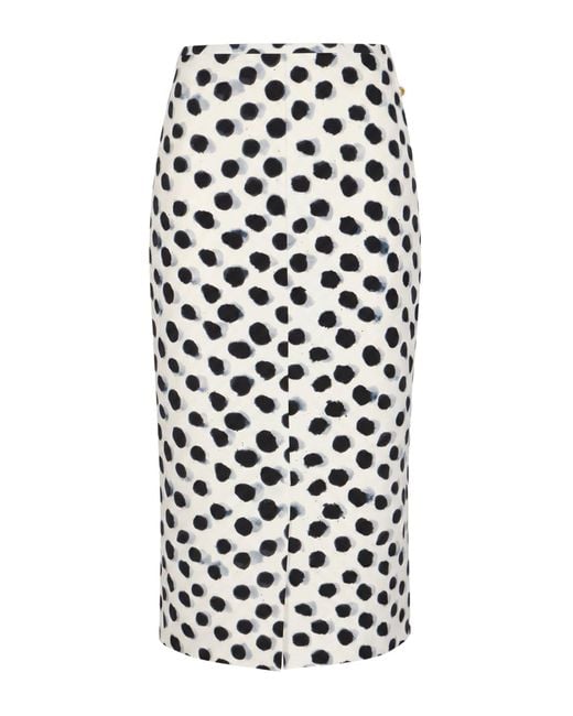 Norma Kamali White Midi Skirt
