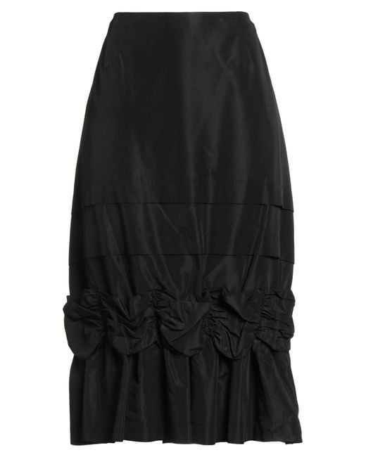 Simone Rocha Black Midi Skirt Acetate, Polyester
