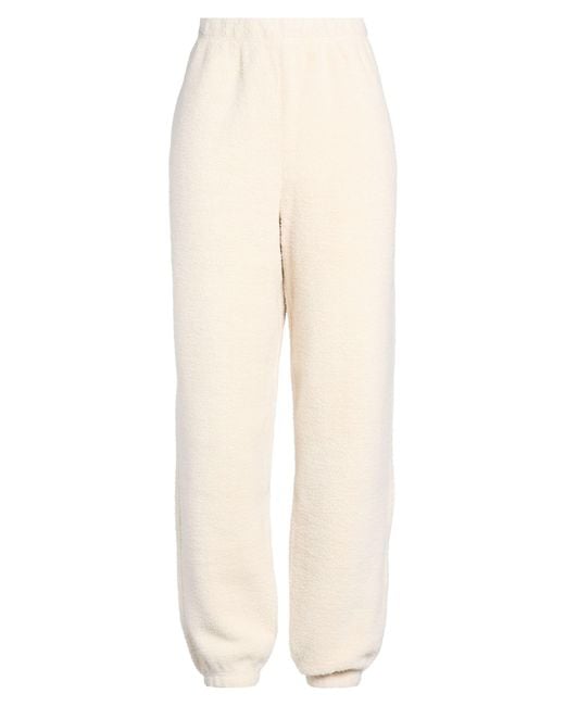 GOOD AMERICAN Natural Ivory Pants Cotton, Polyester