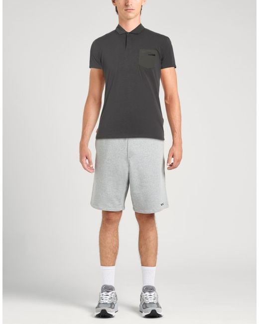 Rrd Black Dark Polo Shirt Cotton, Elastane for men