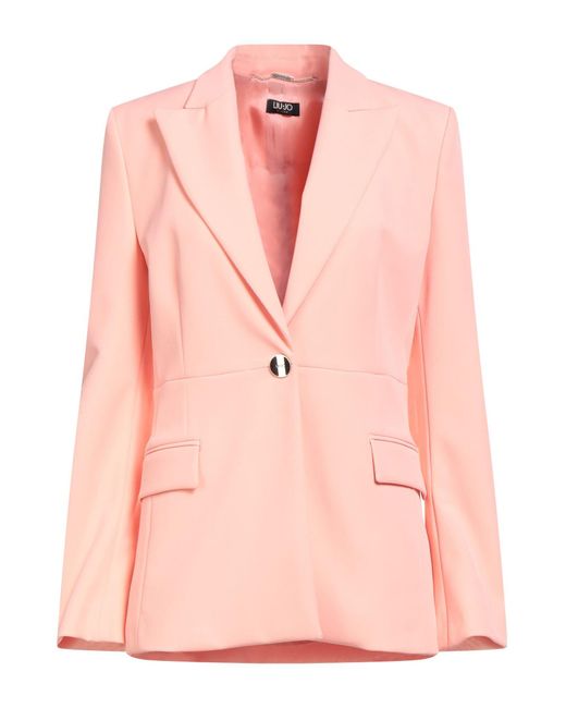Liu Jo Pink Blazer Polyester, Elastane