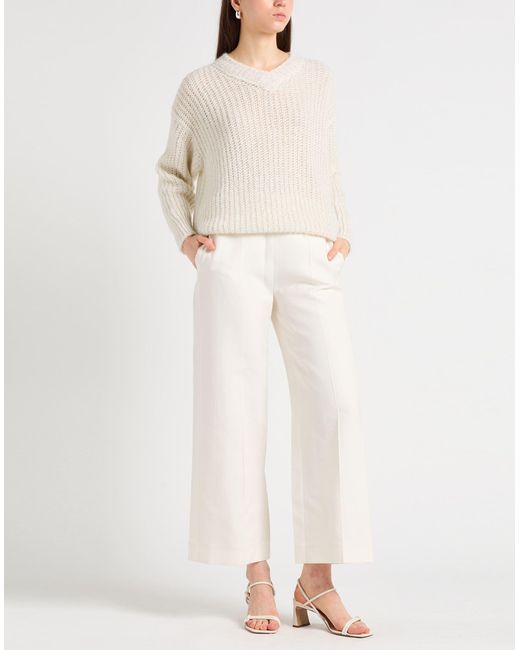 Herno White Sweater Polyester, Polyamide, Alpaca Wool, Metallic Fiber