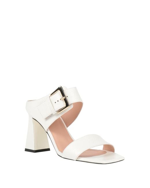 Pollini White Sandals Calfskin