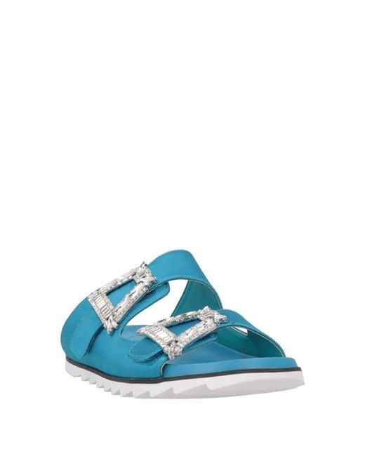 Twenty Four Haitch Blue Sandals Textile Fibers
