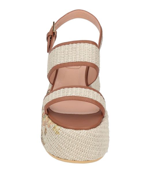 Alberta Ferretti Natural Sandals