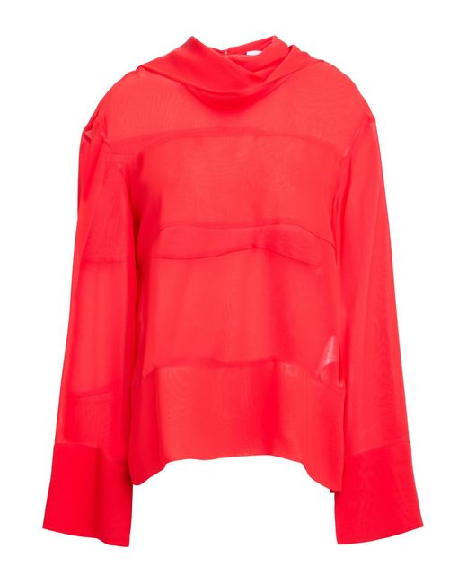 Erika Cavallini Semi Couture Red Top Polyester