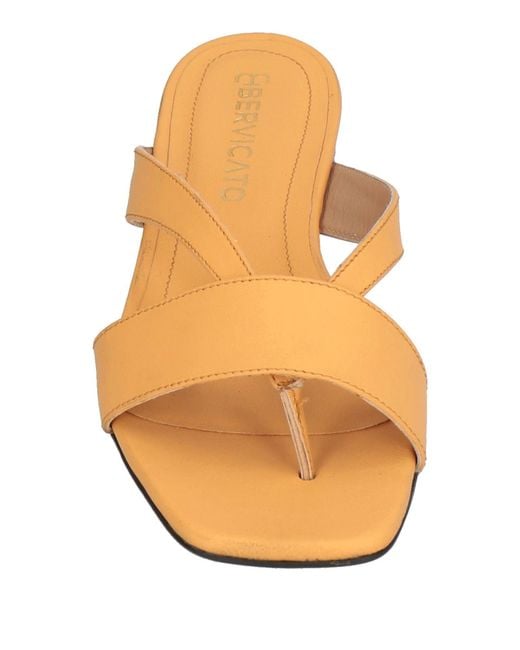 Bervicato Metallic Thong Sandals
