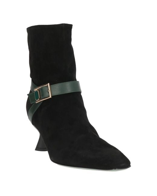 Paola D'arcano Black Ankle Boots Leather