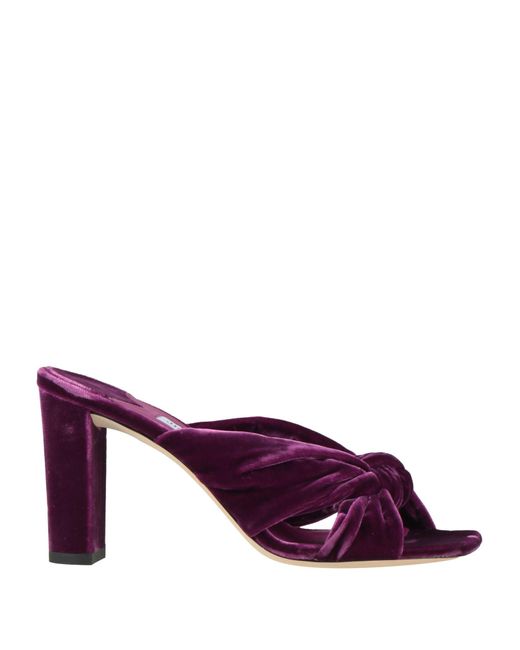 Jimmy Choo Purple Mauve Sandals Textile Fibers