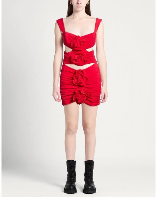 Babylon Red Mini Dress Polyester, Elastane