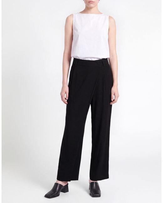 Carla G Black Pants Acetate, Viscose, Elastane