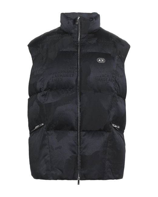 ARMANI EXCHANGE Black Gilet for men