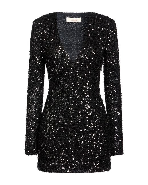 Jucca Black Mini Dress Polyester, Elastane
