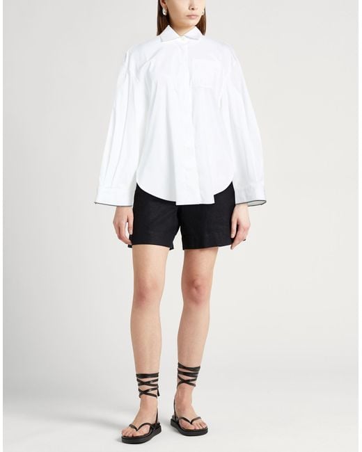 Brunello Cucinelli White Shirt Cotton, Polyamide, Elastane