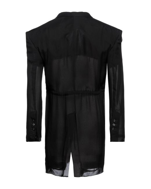 Rick Owens Black Overcoat & Trench Coat for men