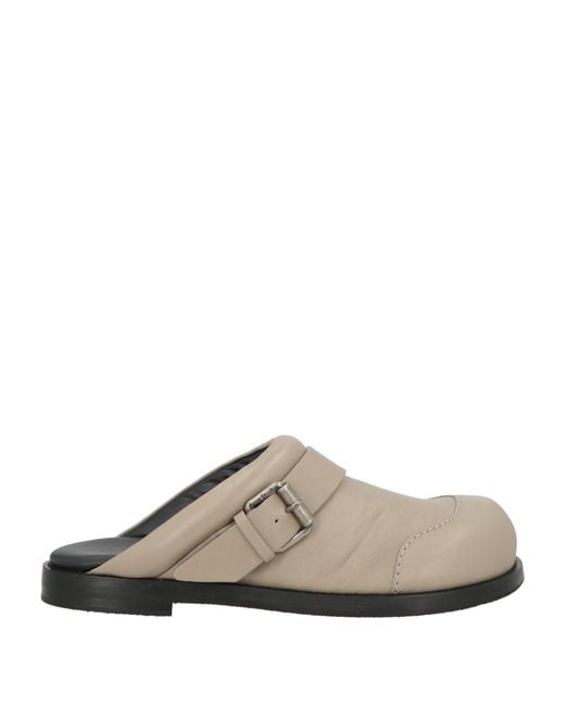Acne Gray Mules & Clogs Leather