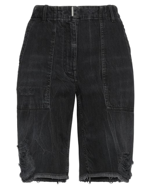 Givenchy Black Denim Shorts