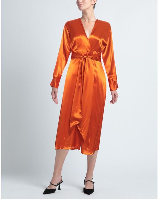 Closet Orange Midi Dress